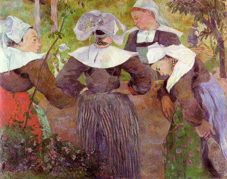 Paul Gauguin Four Breton Women oil painting image